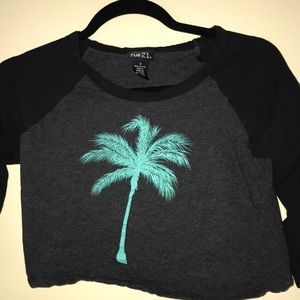Cute Palm Tree Crop-Top